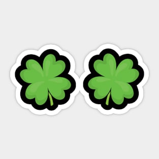 Shamrock Boobs St.Patrick’s four leaf clover Irisch Women Sticker